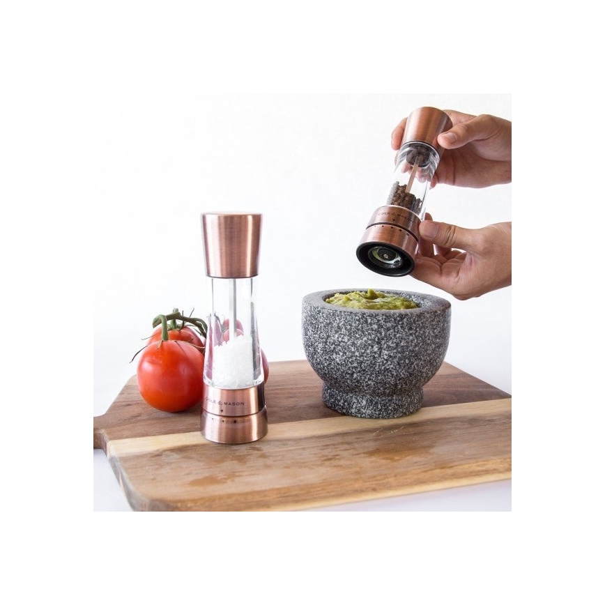 Cole&Mason - Conjunto de moinhos de sal e pimenta DERWENT 2 peças 19 cm cobre