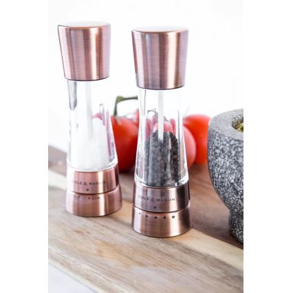 Cole&Mason - Conjunto de moinhos de sal e pimenta DERWENT 2 peças 19 cm cobre