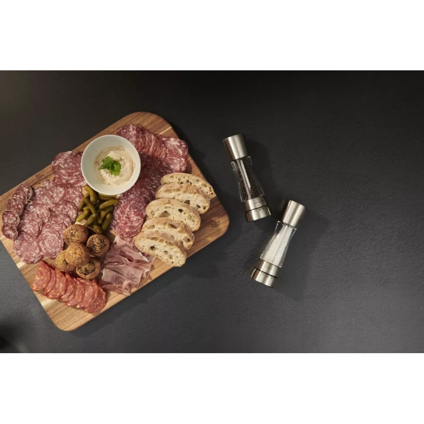 Cole&Mason - Conjunto de moinhos de sal e pimenta DERWENT 2 peças 19 cm cromo brilhante