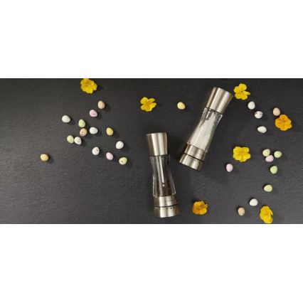 Cole&Mason - Conjunto de moinhos de sal e pimenta DERWENT 2 peças 19 cm cromo brilhante