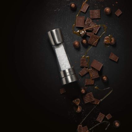 Cole&Mason - Conjunto de moinhos de sal e pimenta DERWENT 2 peças 19 cm cromo brilhante