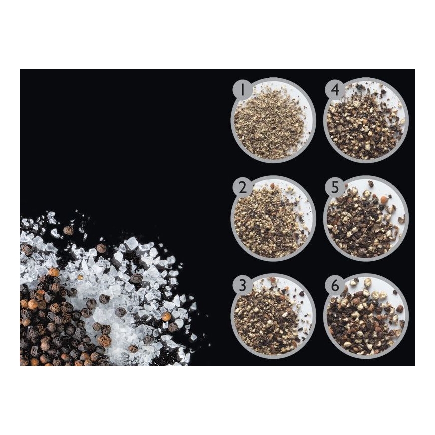 Cole&Mason - Conjunto de moinhos de sal e pimenta DERWENT 2 peças 19 cm cromo brilhante