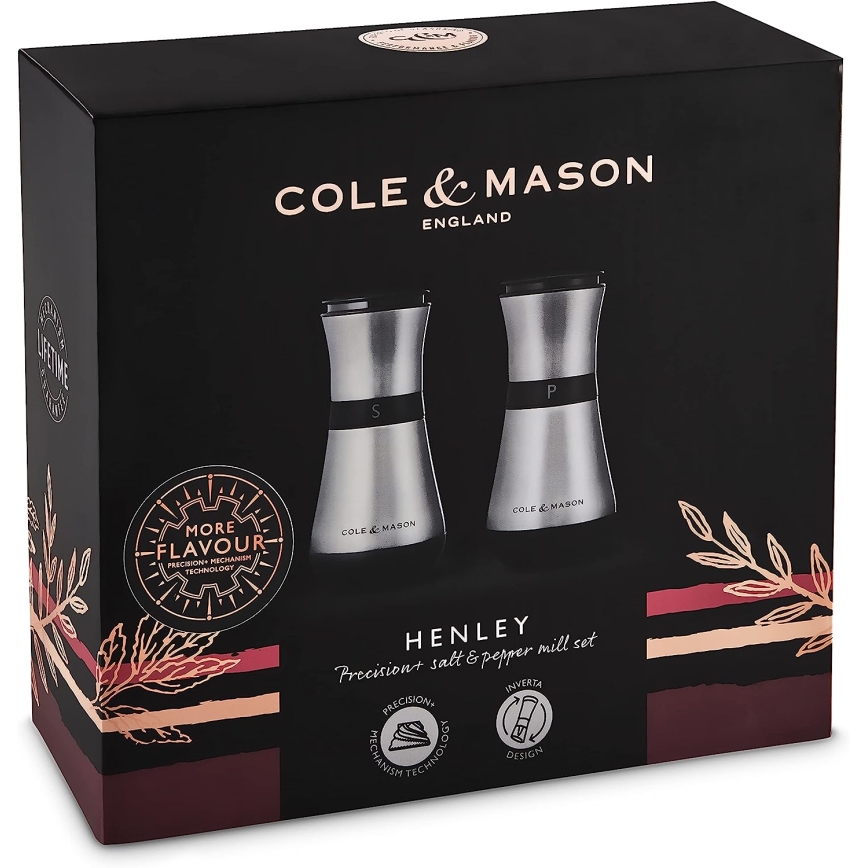 Cole&Mason - Conjunto de moinhos de sal e pimenta HENLEY 2 peças 13,5 cm