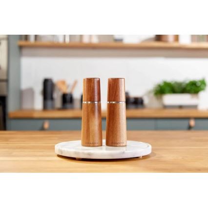Cole&Mason - Conjunto de moinhos de sal e pimenta MARLOW em acácia, 2 peças, 18,5 cm