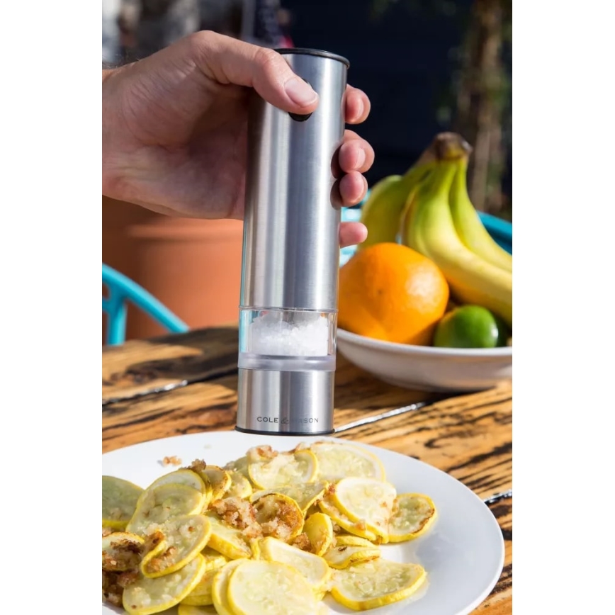 Cole&Mason - Conjunto de moinhos elétricos de especiarias BATTERSEA 2 unidades 6xAAA