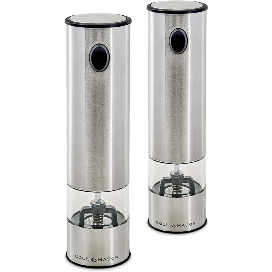 Cole&Mason - Conjunto de moinhos elétricos de especiarias BATTERSEA 2 unidades 6xAAA
