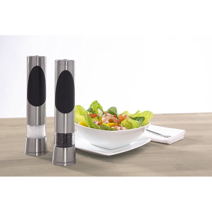 Cole&Mason - Conjunto de moinhos elétricos para sal e pimenta RICHMOND 2 unidades 6xAAA
