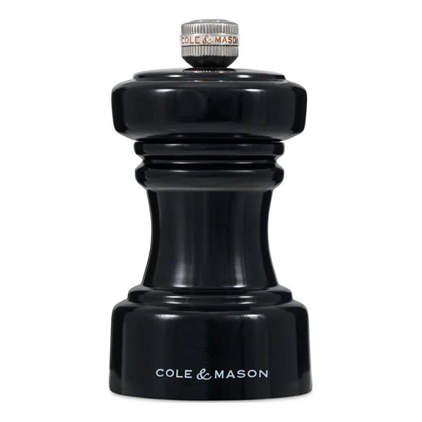 Cole&Mason - Moedor de sal grosso HOXTON 10,4 cm faia/preto brilhante