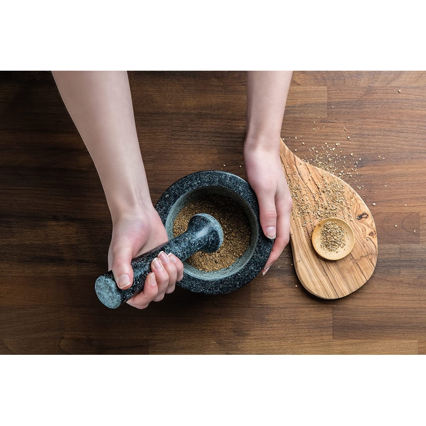 Cole&Mason - Almofariz de granito com pilão GRANITE diâmetro 18 cm granito/preto
