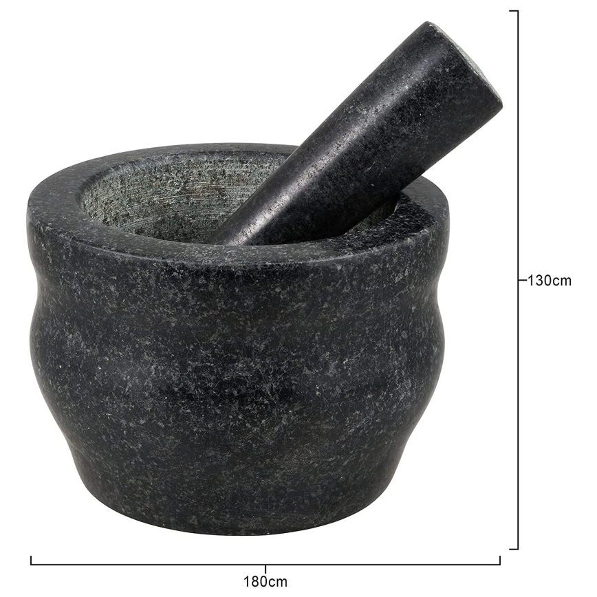 Cole&Mason - Almofariz de granito com pilão GRANITE diâmetro 18 cm granito/preto