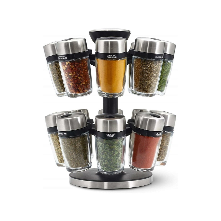 Cole&Mason - Suporte giratório para especiarias MASTER 17 peças