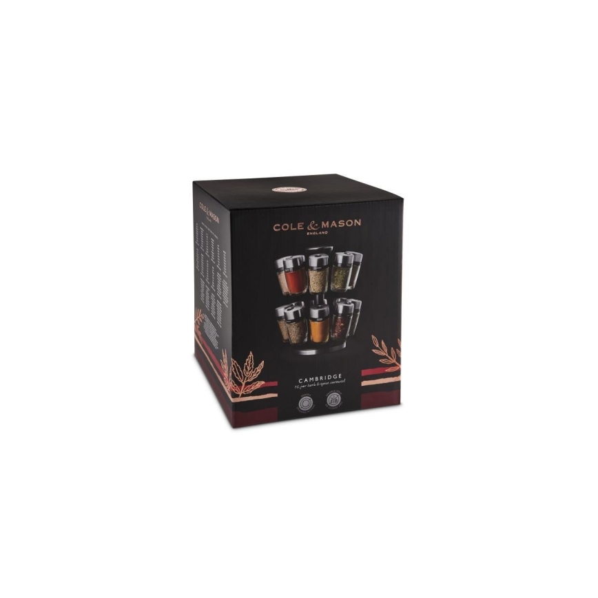 Cole&Mason - Suporte giratório para especiarias MASTER 17 peças