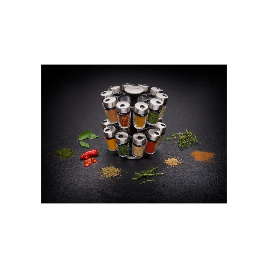 Cole&Mason - Suporte giratório para especiarias MASTER 21 peças