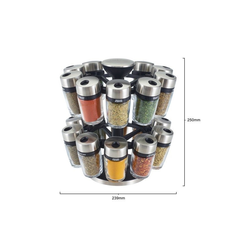 Cole&Mason - Suporte giratório para especiarias MASTER 21 peças