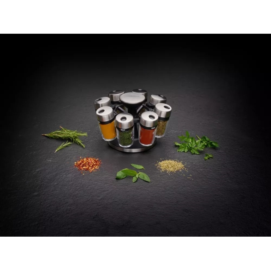 Cole&Mason - Suporte giratório para especiarias MASTER 9 peças