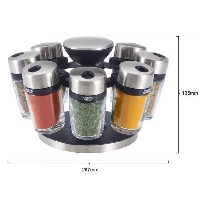 Cole&Mason - Suporte giratório para especiarias MASTER 9 peças