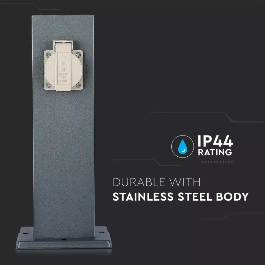 Coluna exterior com tomada SCHUKO 2Z 230V IP44