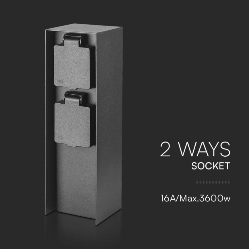 Coluna exterior com tomada 2Z 230V IP44