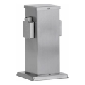 Coluna exterior com tomada 2Z SCHUKO 230V cromado mate IP44