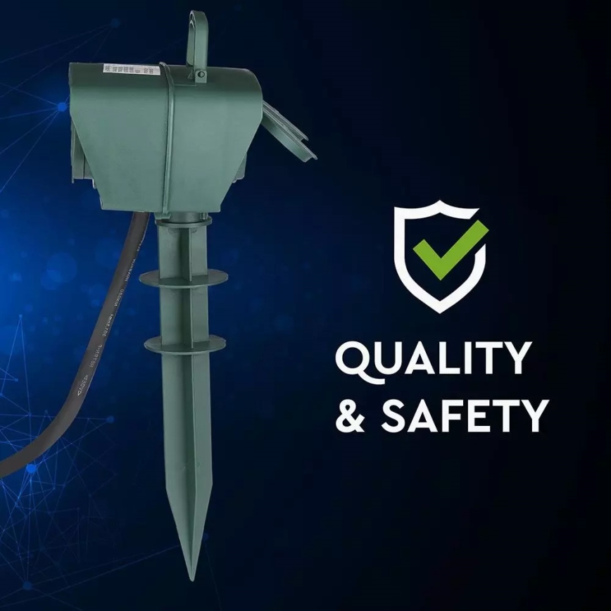 Coluna exterior com tomada SCHUKO 4Z 230V IP44