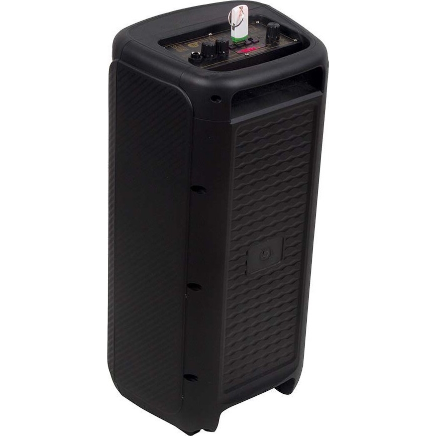 Coluna de som recarregável LED RGB com microfone 400W/2400 mAh + controlo remoto