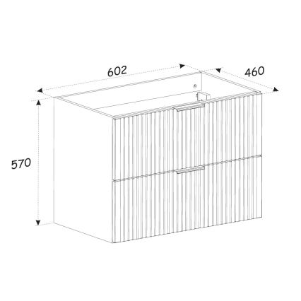 COMAD ADEL CASHMERE 82-60-2S - Móvel para lavatório ADEL 57x60,2 cm bege