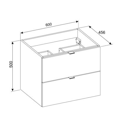 COMAD DALIA CASHMERE 82-60-46-2S - Armário sob o lavatório DALIA 50x60 cm bege