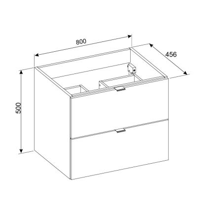 COMAD DALIA CASHMERE 82-80-46-2S - Móvel para lavatório DALIA 50x80 cm bege