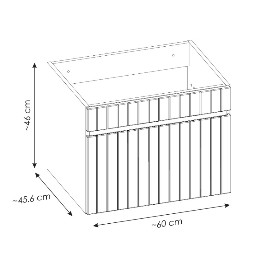 COMAD ICONIC CASHMERE 82-60-D-1S - Móvel de lavatório para casa de banho ICONIC 46x60 cm bege