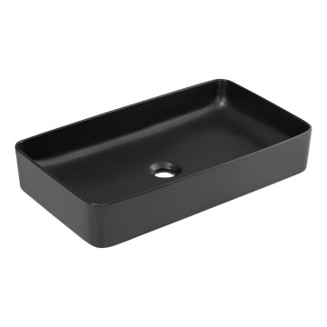 COMAD UM-6275 SLIM 60 BLACK DP - Lavatório de encostar SLIM 61x34 cm cerâmica/preto fosco