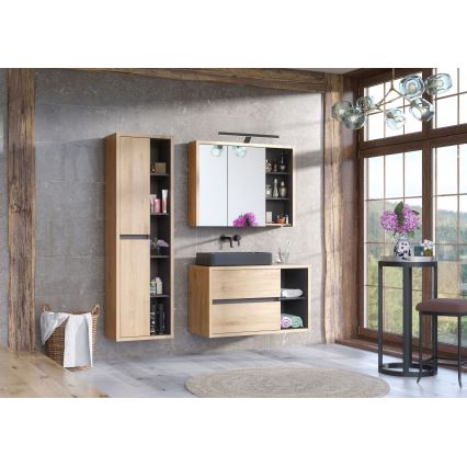 COMAD UM-6275 SLIM 60 BLACK DP - Lavatório de encostar SLIM 61x34 cm cerâmica/preto fosco