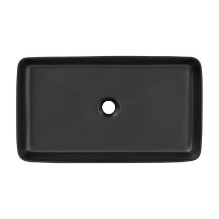COMAD UM-6275 SLIM 60 BLACK DP - Lavatório de encostar SLIM 61x34 cm cerâmica/preto fosco