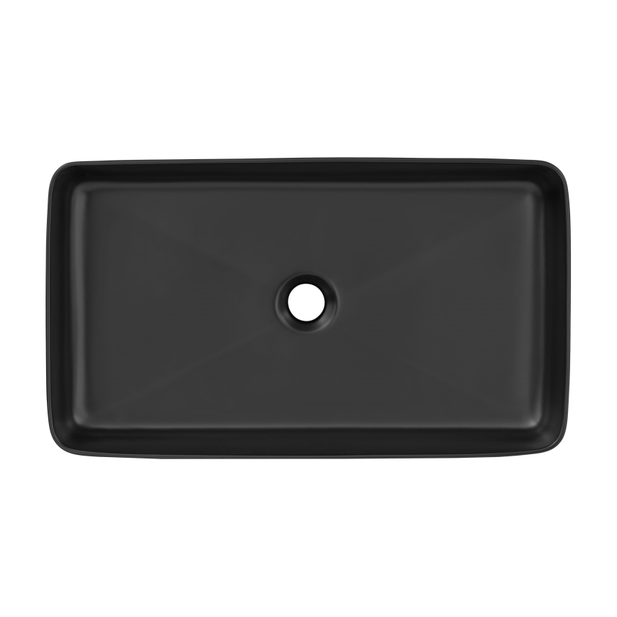 COMAD UM-6275 SLIM 60 BLACK DP - Lavatório de encostar SLIM 61x34 cm cerâmica/preto fosco