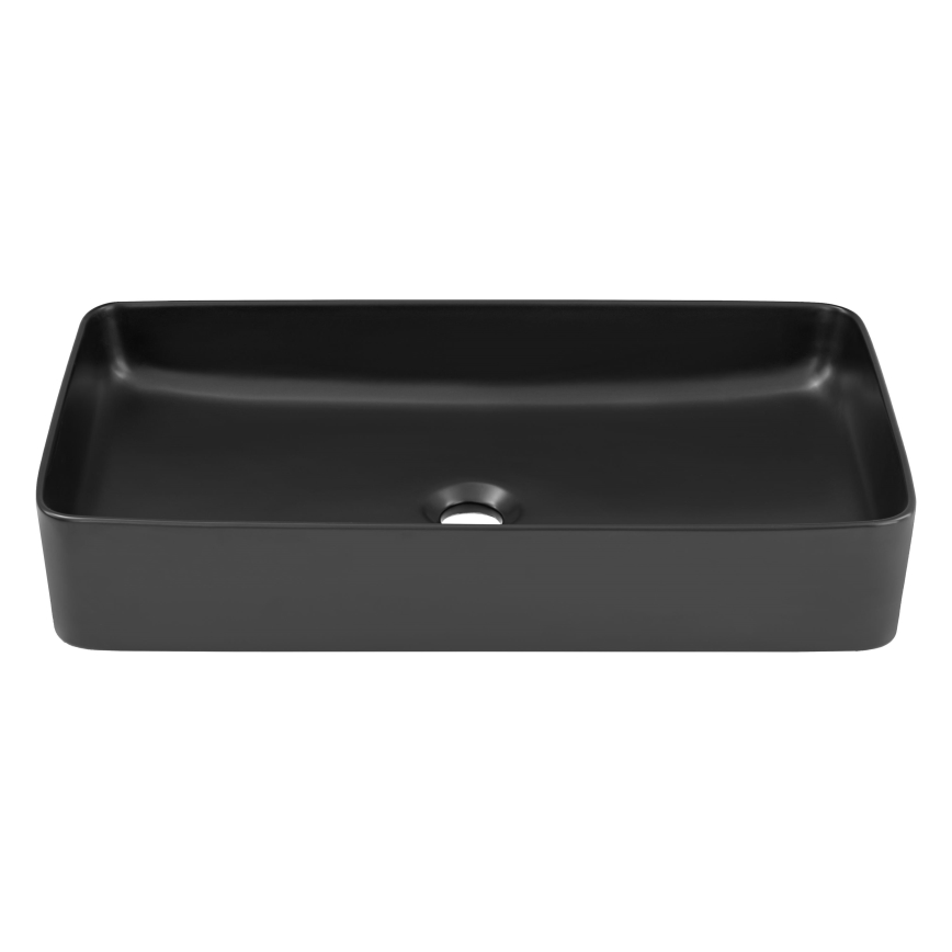 COMAD UM-6275 SLIM 60 BLACK DP - Lavatório de encostar SLIM 61x34 cm cerâmica/preto fosco