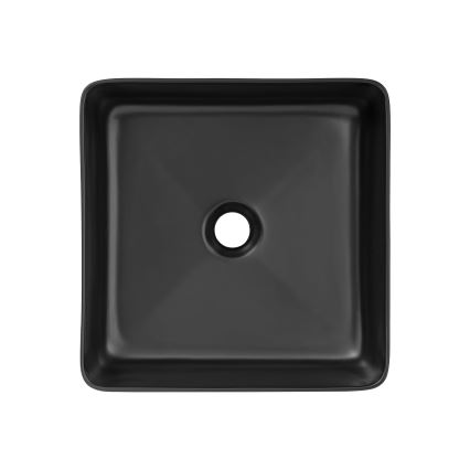 COMAD UM-6276 SLIM 40 BLACK DP - Lavatório de encostar SLIM 37x37 cm cerâmica/preto fosco