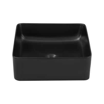 COMAD UM-6276 SLIM 40 BLACK DP - Lavatório de encostar SLIM 37x37 cm cerâmica/preto fosco