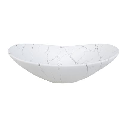COMAD UN-LENA-MW17 - Lavatório de encostar LENA 61,5x36 cm cerâmica/branco mate