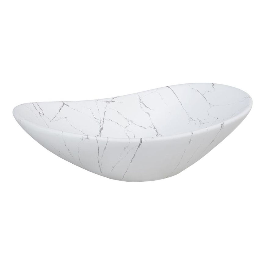 COMAD UN-LENA-MW17 - Lavatório de encostar LENA 61,5x36 cm cerâmica/branco mate