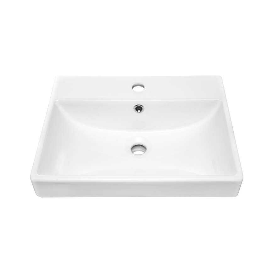 COMAD UN-RITA-GW-60 - Lavatório de encostar RITA 60x40 cm cerâmica/branco brilhante