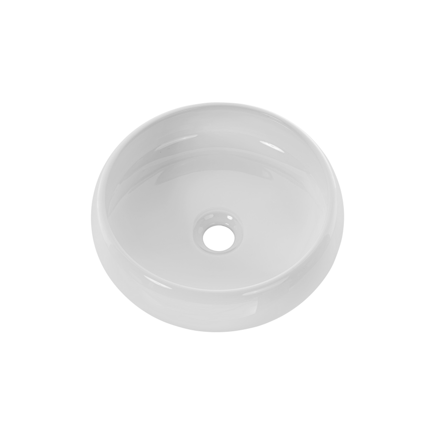 COMAD UN-WIKI-SW - Lavatório de bancada WIKI diâmetro 36 cm cerâmica/branco brilhante