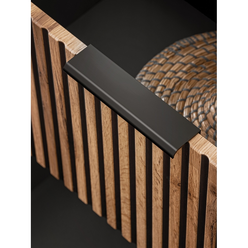 COMAD XILO BLACK WOTAN 82-80-D-2S - Móvel para lavatório XILO 57x80,2 cm, preto/carvalho Wotan