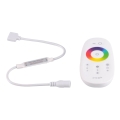 Comando à distância para fitas LED RGBW 12-24V 2,4GHz 2xAAA + controlador