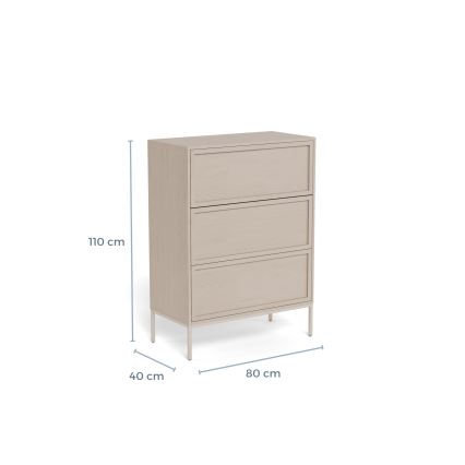 Cómoda ALIN 80x40 cm taupe