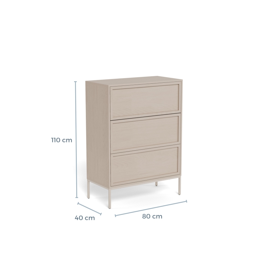 Cómoda ALIN 80x40 cm taupe