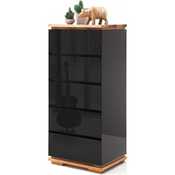 Cómoda ARVI preta/carvalho