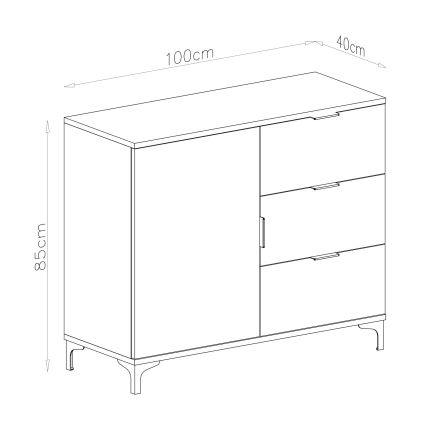 Cômoda com gavetas LORA branca