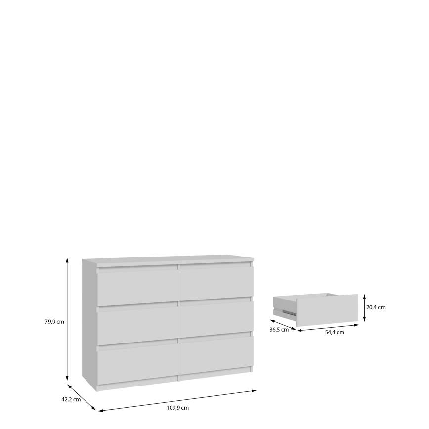 Cômoda com gavetas MAO branca