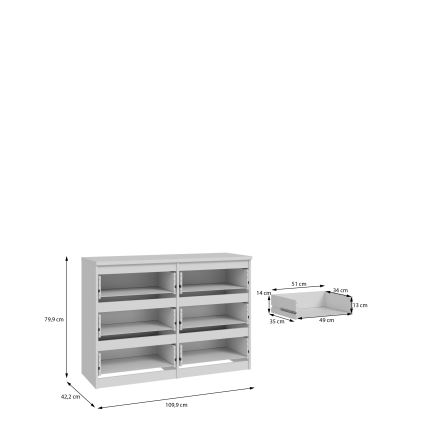 Cômoda com gavetas MAO branca