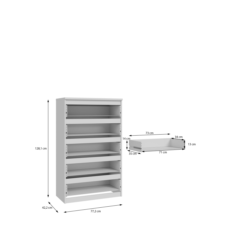 Cómoda com gavetas MAO branca