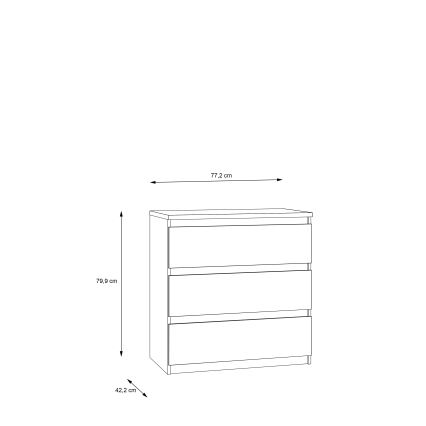 Cômoda com gavetas MAO Carvalho Artisan